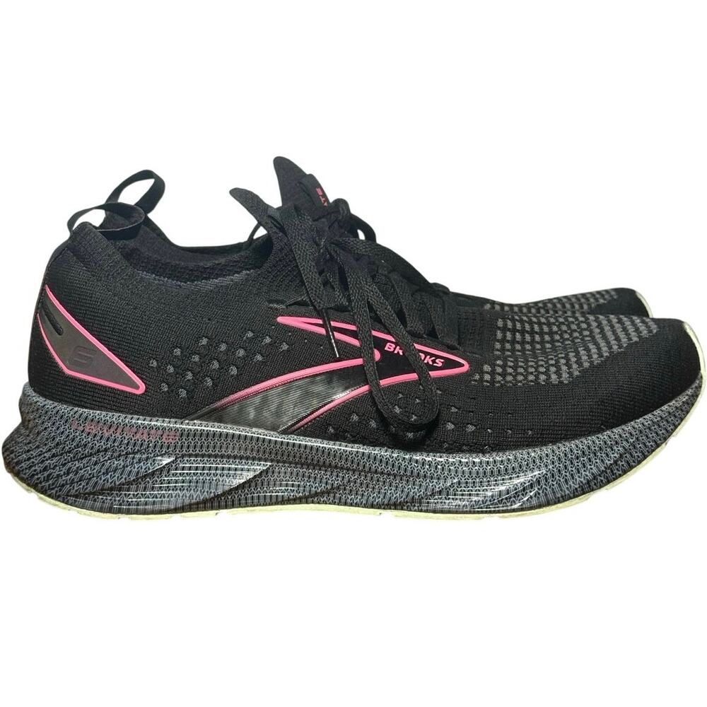 Brooks Women's Levitate StealthFit 6 Black Pink Sneakers Size 8.5 Medium